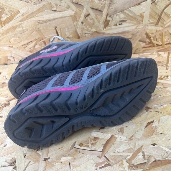 FILA Girls Diskize 2 Grey And Pink Sneakers Size US 2 Barely Worn - Picture 5 of 6
